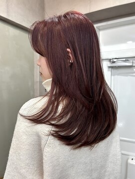 ファビ 渋谷(Fab) くびれヘア/暗めカラー/アプリコットオレンジ/縮毛矯正