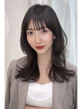 30代40代50代大人かわいい小顔外ハネフェイスラインレイヤー