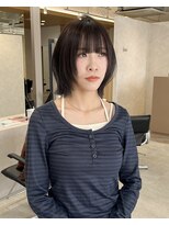 フォト 富山(foto)&nbsp;似合わせカットミディアムレイヤーハッシュカットダークアッシュ