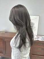 ヘアー アイス 御器所本店(HAIR ICI)&nbsp;美髪ストレート×髪質改善◎透明感ロングショコラグレージュ