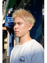 Thisday by nelke立川 メンズカット/メンズパーマ/ブリーチ【3/1 NEW OPEN(予定)】 ショートレイヤー 束感ショート ブリーチカラー ツーブロック