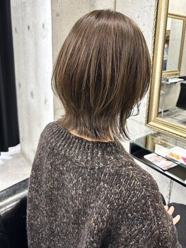 ルノン(LUNON) 暗めカラーグランマッシュデザインカラーフェイスフレーミング