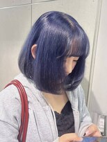 ジェム(GEM)&nbsp;【暖音】透明感ネイビーボブで被らない可愛いスタイル