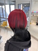 ステラ ヘア デザイン サロン(STELLA hair design salon) ウルフカットとデザインカラーの組み合わせ 【由比藤】