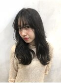 透明感ダークアッシュカラー