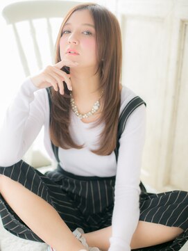 モッズ ヘア 福岡姪浜店(mod's hair) *mod's姪浜*…アシンメトリーな前下がりワンカール小顔ロングd