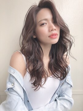 チョビー 銀座(chobii) グレージュ/デジタルパーマ/ゆるふわミックス/透明感/高柳