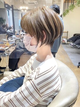 バンプ ギンザ(BUMP GINZA) 《30代40代》白髪ぼかしハイライト×前下がりボブ【イケダ】