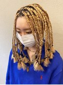 Ba493ブラックヘアドレッドツーブロックブレイズコーンロウ