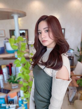 ヘアメイク ミチ 富田店(HAIRMAKE MICHI) 【MICHI 富田店　古作蓮】ピンクブラウン　ヨシンモリ
