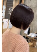 ヘアカロン 熊本本店(Hair CALON)&nbsp;モーヴピンクブラウン×ミニボブ