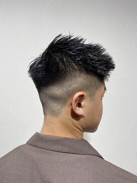 レンゲン(LENGEN) 束感刈り上げビジネス七三ツーブロックアップバング1093