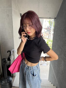 アルカナ 明治神宮前原宿(ARCANA) フルバング レッドブラウン カルマパーマ