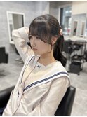 【韓国風】20代、30代◎前髪あり薄め顔まわりカット