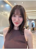 髪質改善*外ハネ秋色ロブ*美髪【Zina高田馬場】