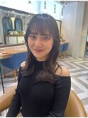 イメチェン外ハネボブ美髪ワイドバング顔周りレイヤーカット