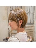 大人綺麗な小顔襟足スッキリショートボブ　30代40代50代