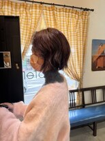 チャプター 問屋町(chapter)&nbsp;ケアカラーピンクブラウンパーマ風レイヤーボブカット韓国ヘア