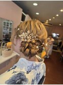 サイドアップヘアセット