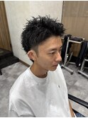 スパイキーショート×ツイストパーマ