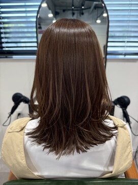 シャルムバイルーチェココ(CHARME by Lu'ce coco) シアーグレージュ×外ハネミディ