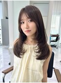 セミロング髪質改善トリートメントレイヤーカット縮毛矯正