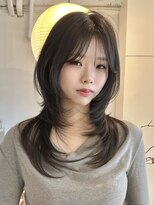 アンカーバイナチュラル(anchor by natural)&nbsp;韓国風/レイヤー/前髪カット/オリーブ/透明感/ハッシュカット