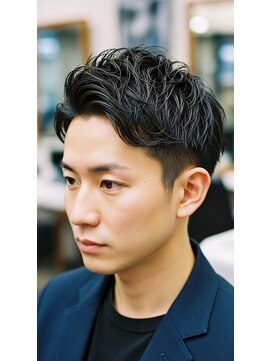 アッシュ 桜木町店(Ash) 横浜桜木町メンズ ニュアンスパーマ×ウェットアップバング