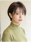 髪質改善大人ショート丸みショートボブ小顔ハンサムショート