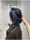 ワンホン/ミルクティーブロンド/ダークブルー/藤沢美容院
