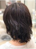 大人可愛いセミディスタイル