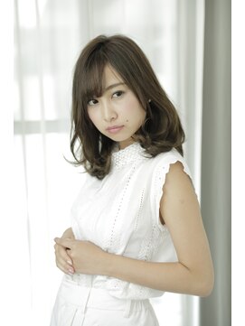 ルルディ バイ アフロディーテ銀座(luludi by APHRODITE) 黒髪/グレーベージュ/レイヤーロング/前髪パーマ/銀座