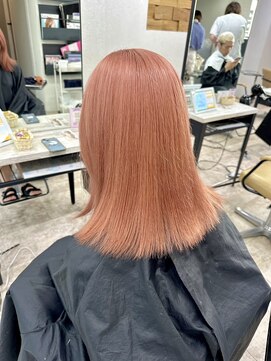アジールヘア 所沢プロペ通り店(agir hair) オレンジベージュネオピンクオレンジペールピンク所沢入間