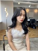 【柿本真優】韓国ヘア/顔まわりカット/暗髪ヘア