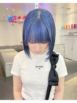 ブルーカラー/ダブルカラー/ケアブリーチ/髪質改善/原宿