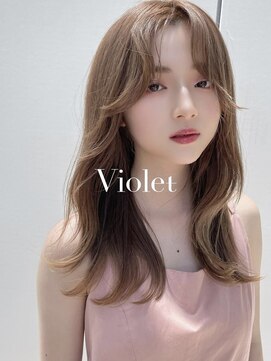 バイオレット 表参道店(Violet) ふんわりレイヤーカットブリーチなしチョコレートブラウン