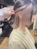 アルカナ 明治神宮前原宿(ARCANA)&nbsp;切りっぱなしボブ エアリーロング 美髪 ピンクブラウン