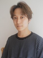 ガーランド (Garland) 小顔メンズセンターパートニュアンスパーマメンズヘアナチュラル
