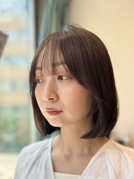 ロンド パルティール 大宮(Lond partir) カールセミディシアカラー姫カットダークアッシュショート