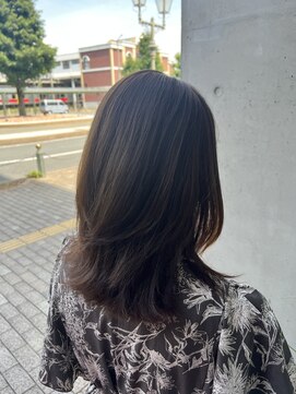 オーガニック ライフ 若葉 鶴ヶ島(organic+life) 艶感オリーブカラー×レイヤーカット