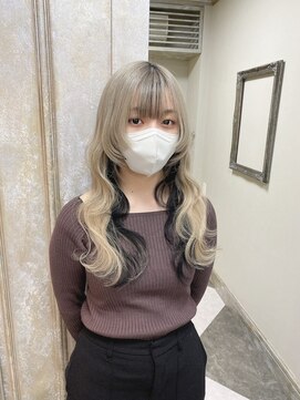 ガルボヘアー 名古屋栄店(garbo hair) プルエクステロングハイトーンデザイン