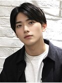 ショートウルフセンターパートルーズパーマメンズカット