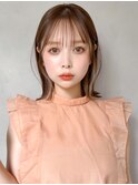美髪ワイドバングイメチェン前髪ナチュラルカール#320f0419