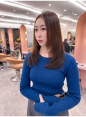 ★ 似合わせカット韓国 メルティカラーフェミニンロング