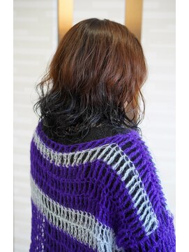 ムゥフ ヘアーアンドアイラッシュ(mouf hair&eyelash) フォックステイルカラー×エアウェーブ