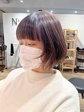エヌプラスリタ 近鉄八尾(N+lita) 黒髪クラゲヘアーオリーブグレー小顔ココアベージュ