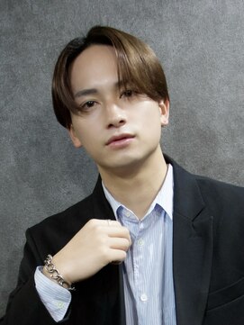 アウル 心斎橋(owl) センターパート×曲がる縮毛矯正×韓国風×大人men's