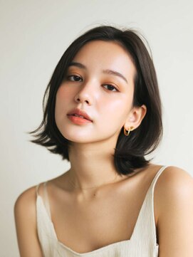 トクテ 高円寺(tokute) くびレイヤーエモージュ前髪モテベージュレイヤーミディ/高円寺