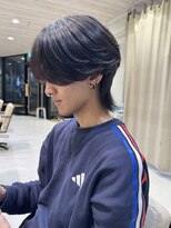 パーク(PAAQ)&nbsp;ニュアンスパーマメンズウルフセンターパートメンズカット