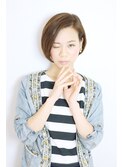 【FORTE】耳かけが大人かわいい☆レディなラウンドショートボブ!